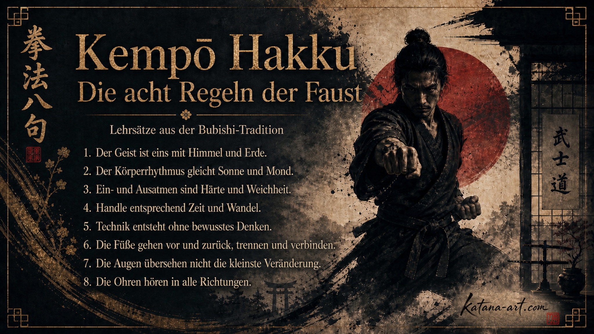 Kempō Hakku: die acht Regeln der Faust aus der Bubishi-Tradition