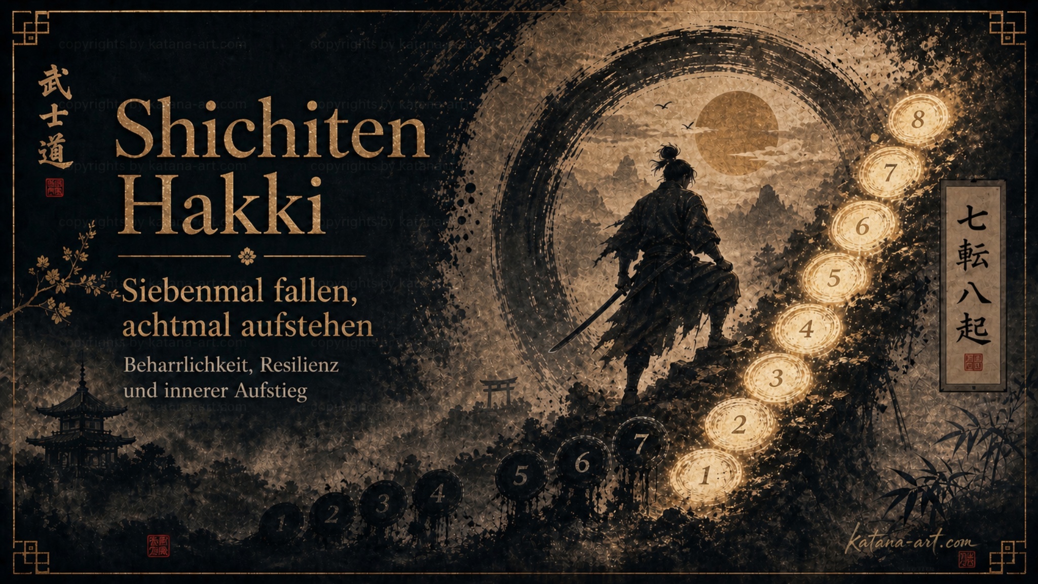 Shichiten Hakki: siebenmal fallen, achtmal aufstehen als Sinnbild für Beharrlichkeit und Resilienz